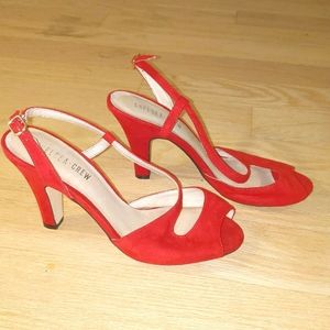 Chelsea Crew Red Slingback Heels